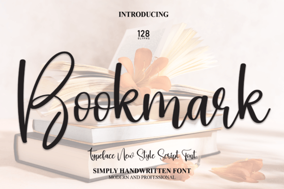 Bookmark Font for Romantic Branding Projects