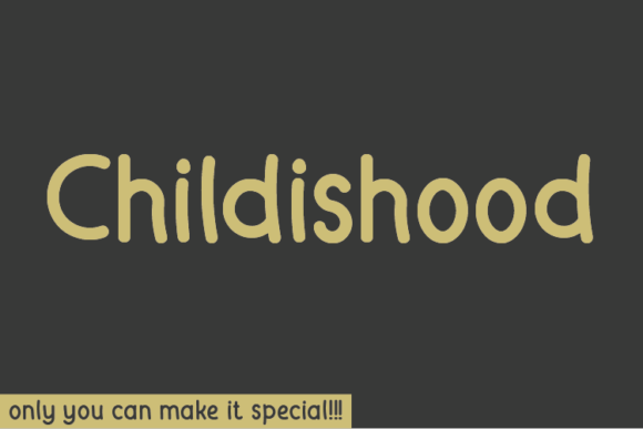 Childishood: A Handwritten Font for Editorial Design