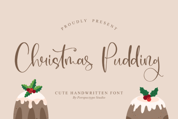Christmas Pudding Font for Digital Design