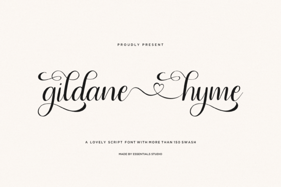 Gildane Hyme Script Font for Editorial Design