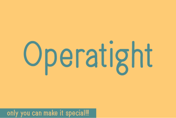 Operatight: A Unique Handwritten Font for Editorial Design