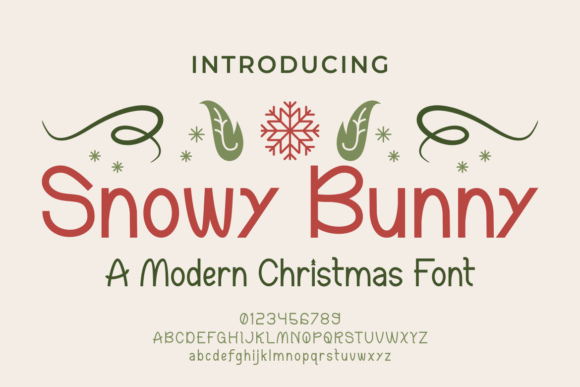 Snowy Bunny Font for Festive Campaigns