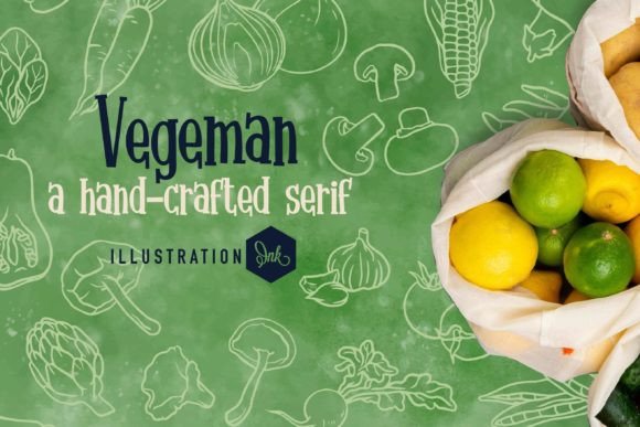 Vegeman: A Quirky Handwritten Font for Creative Branding